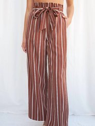 Striped Pants - Brown
