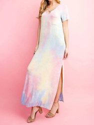 Tie Dye Long Dress - Rainbow