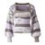 Margo Inlay Knit Sweater - White/Pink/Purple/Grey/Black