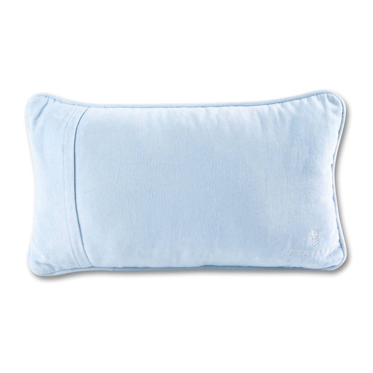 Can't Go Out Needlepoint Pillow In Light Baby Blue