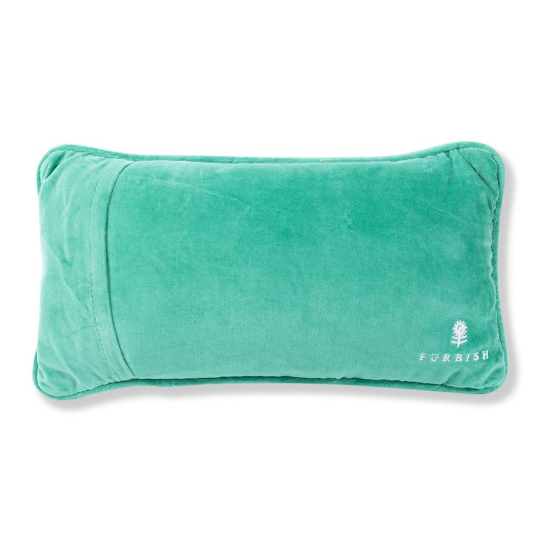 Santa I Want A Yacht Needlepoint Pillow In Mint Green