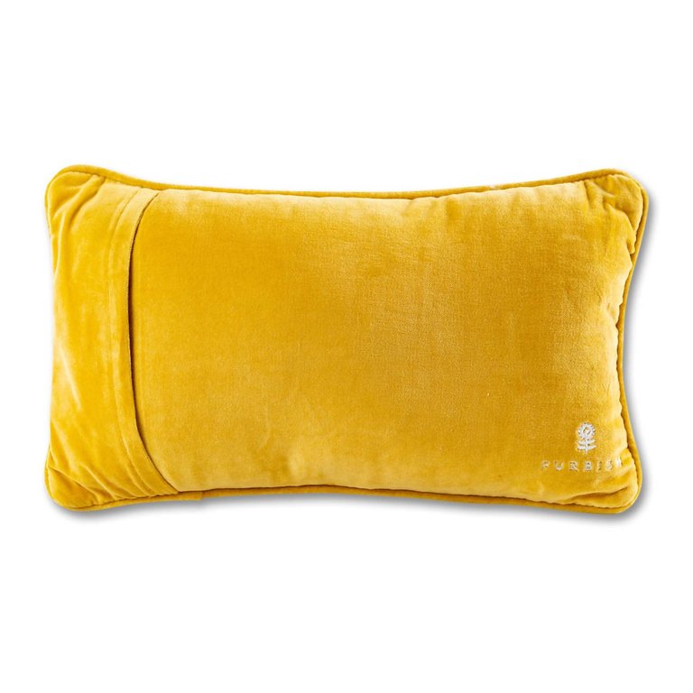 Vague Feelings Needlepoint Pillow In Yellow