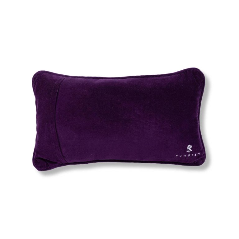 Why Go Big Needlepoint Pillow In Violet