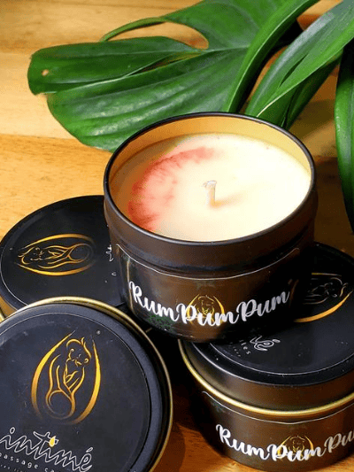 Furkat & Robbie Intimé Massage Oil Candle - Rum Pum Pum product