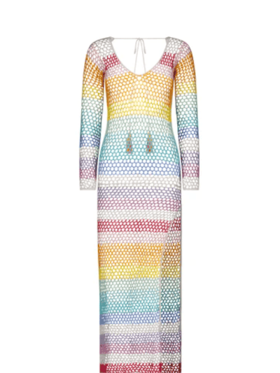 Furkat & Robbie Remy Rainbow Crochet Maxi Dress product