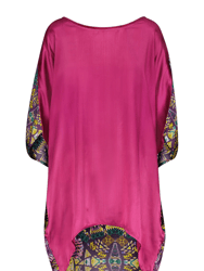 Tunde Tunic Mini Dress in Silk - For Fuchsia Sake