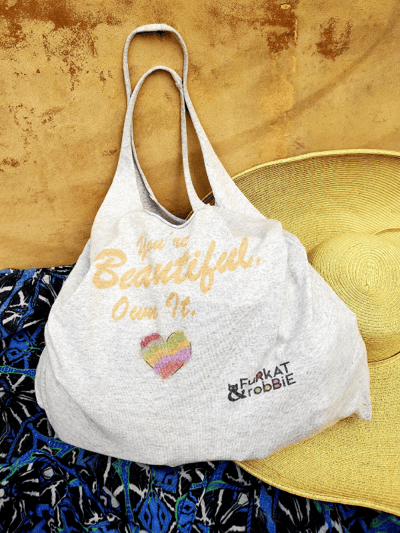 Furkat & Robbie You’re Beautiful Cotton Beach/Market Tote product