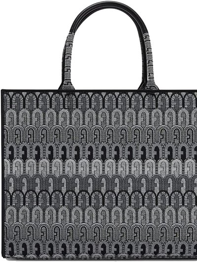Furla Women Opportunity Tote Toni Grigio Leather Canvas Tote Bag product
