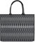 Women Opportunity Tote Toni Grigio Leather Canvas Tote Bag - Black