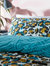 Ayanna Leopard Print Duvet Set Teal - Queen/UK King