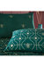 Bee Deco Geometric Duvet Set - Emerald Green (King) (UK - Superking)