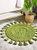 Circle Tassel Mandala Bath Mat One Size - Green