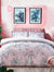 Colony Palm Leaf Duvet Set - Pink - Queen (UK - King) - Pink