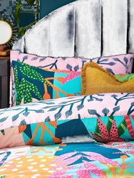 Coralina Palm Leaf Duvet Set - Multicolored - Queen