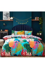 Coralina Palm Leaf Duvet Set - Multicolored (Twin) (UK - Single) - Multicolored