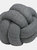 Furn Boucle Fleece Knotted Throw Pillow - Charcoal - Charcoal