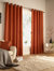 Furn Ellis Ringtop Eyelet Curtains (Burnt Orange) (90 x 54 in)