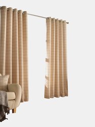 Furn Ellis Ringtop Eyelet Curtains (Natural) (46 x 54 in) - Natural