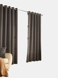 Furn Ellis Ringtop Eyelet Curtains (Navy) (46 x 54 in) - Navy