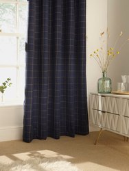 Furn Ellis Ringtop Eyelet Curtains (Navy) (90 x 54 in)