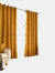Furn Ellis Ringtop Eyelet Curtains (Ochre) (66 x 54 in) - Ochre