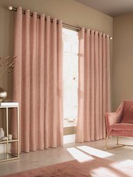 Furn Himalaya Jacquard Design Eyelet Curtains (Pair) (Blush Pink) (46x54in) (46x54in)