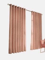 Furn Himalaya Jacquard Design Eyelet Curtains (Pair) (Blush Pink) (46x54in) (46x54in) - Blush Pink