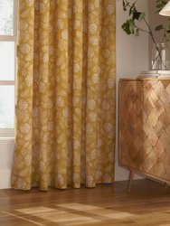 Furn Irwin Woodland Design Ringtop Eyelet Curtains (Pair) (Mustard) (46x72in) (46x72in)