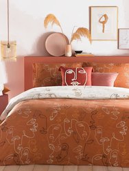 Furn Kindred Abstract Duvet Set (Apricot) (Twin) (UK - Single)