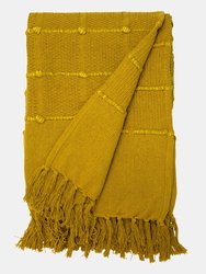 Furn Motti Throw (Ochre Yellow) (One Size) - Ochre Yellow