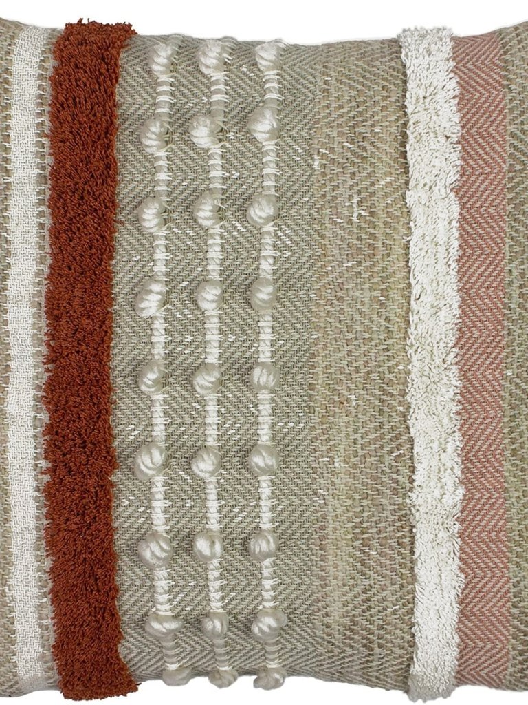 Furn Omana Throw Pillow Cover (Terracotta) (One Size) - Terracotta