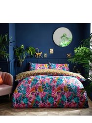 Furn Psychedelic Jungle Tropical Duvet Set - Pink (Twin) (UK - Single) - Pink