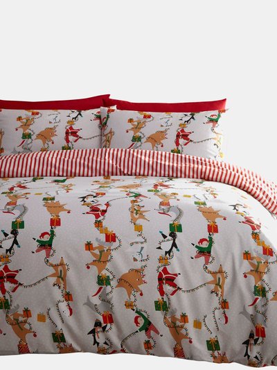 Furn Furn Santas Workshop Christmas Duvet Set (White/Red) (150cm x 120cm) product