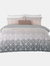 Furn Spectrum Ochre Duvet Set (Grey/Pink) (Queen) (UK - King) - Grey/Pink