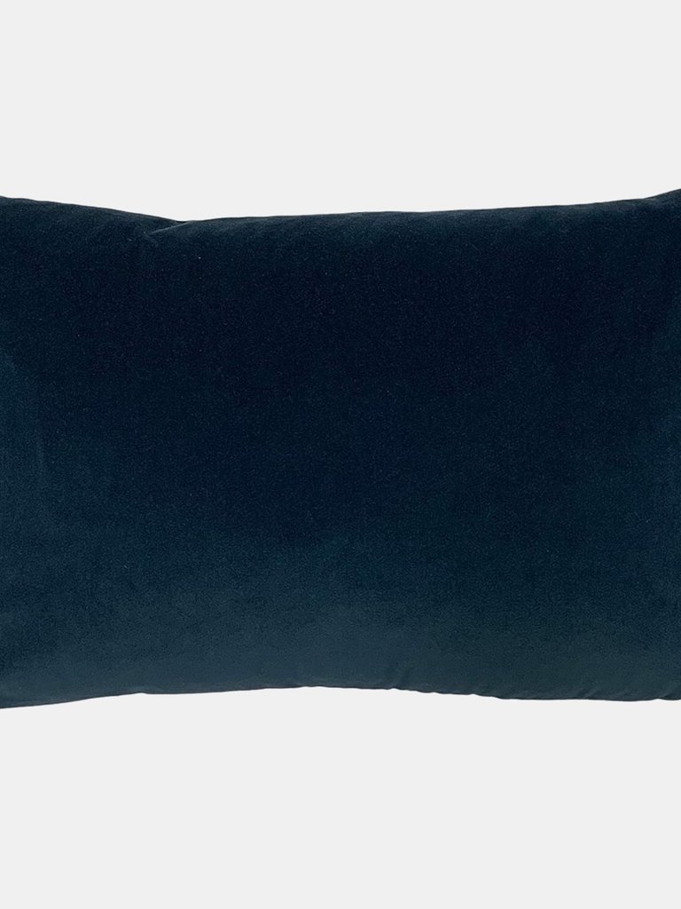 Furn Velvet Cushion Cover (Pacific Deep Blue) (One Size) - Pacific Deep Blue