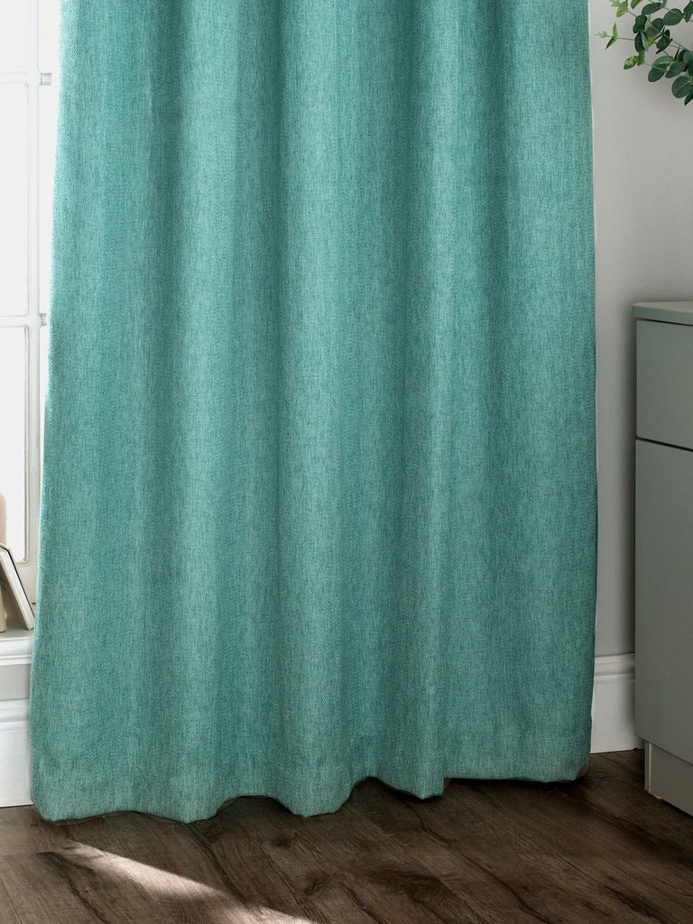 Harrison Pencil Pleat Faux Wool Curtains (Pair) - Marine Blue (66" x 72")