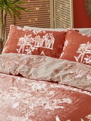 Jaipur Elephant Duvet Set - Paprika Red (Twin) (UK - Single)