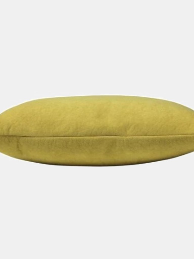 Kobe Velvet Throw Pillow Cover - Ochre Yellow