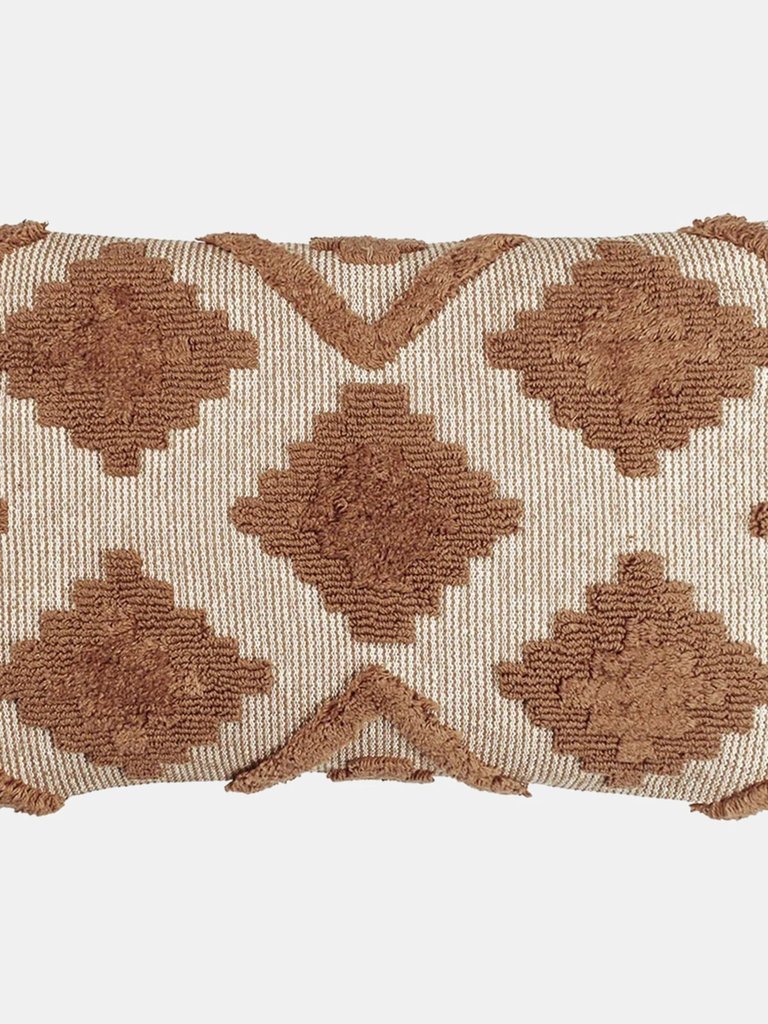 Lamar Diamond Throw Pillow Cover - Cinnamon