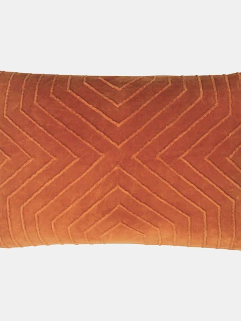 Mahal Geometric Throw Pillow Cover - Rust - Rust