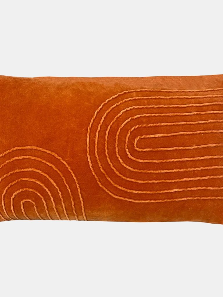 Mangata Velvet Rectangular Throw Pillow Cover One Size - Orange - Orange