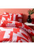 Manhattan Abstract Duvet Set - Pink/Red (King) (UK - Superking)