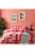 Manhattan Abstract Duvet Set - Pink/Red (King) (UK - Superking)