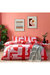 Manhattan Abstract Duvet Set - Pink/Red (Queen) (UK - King)