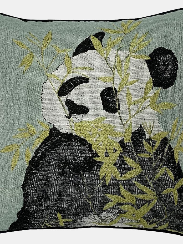 Pandas Cushion Cover - Green