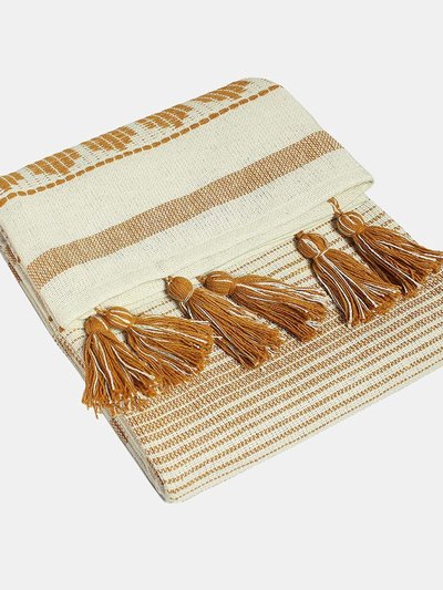 Furn Pangea Tassel Throw Ochre Yellow - One Size product