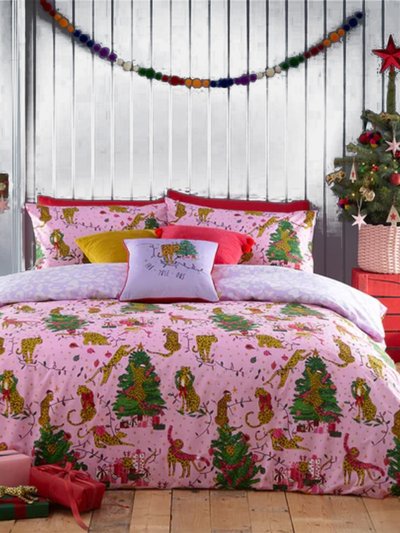 Furn Purrfect Christmas Duvet Set Junior - Pink/Lilac product