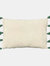 Rainbow Tufted Tassel Throw Pillow Cover - Sage