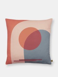 Sun Arch Recycled Throw Pillow Cover (50cm x 50cm) - Red Clay