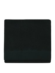 Textured Weave Bath Towel - Black - 130 cm x 70 cm - Black
